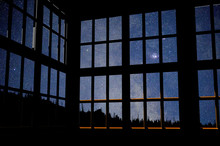 3d Computer Rendered Illustration Of Windows Over A Photo I Took Of The Milky Way