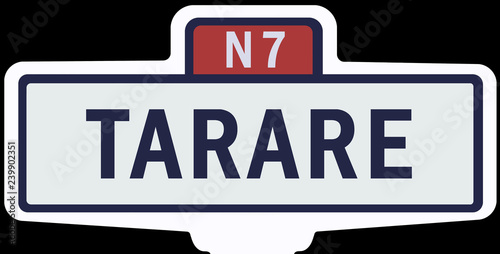 Fotografie, Obraz TARARE - Ancien panneau entrée d'agglomération