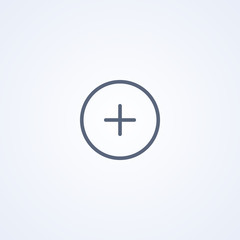 Poster - Add, plus icon, vector best gray line icon