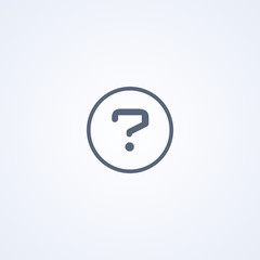 Poster - Question icon, vector best gray line icon