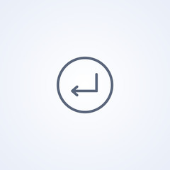 Poster - Enter icon, vector best gray line icon