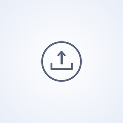 Poster - upload icon, vector best gray line icon