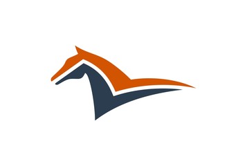 Wall Mural - abstract horse letter N concept logo icon