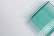 Leinwandbild Motiv Glass Factory produces a variety of transparent glass thicknesses.