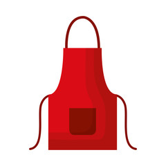 Sticker - red apron on white background