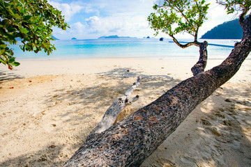 natural sea beach of nyaung oo phee island andman sea border myanmar and southern of thailand