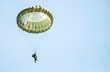 © Degimages - Many soldiers with parachutes in the sky.