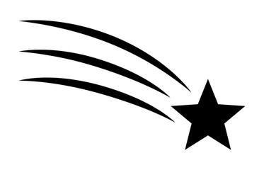 shooting star / make a wish flat vector icon for apps and websites
