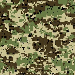 Wall Mural - digital pixel camouflage seamless pattern for your design. vector texture
