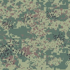 Wall Mural - digital pixel camouflage seamless pattern for your design. vector texture
