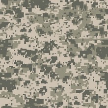 Digital Pixel Camouflage Seamless Pattern For Your Design. Vector Texture