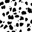 Seamless background black and white pattern Dalmatians. Natural textures dalmatian spots
