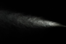 Water Spray Of High Pressure Water Jet On Black Background