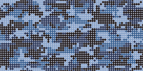 Polkadots camouflage background. Seamless pattern vector.トッド迷彩パターン