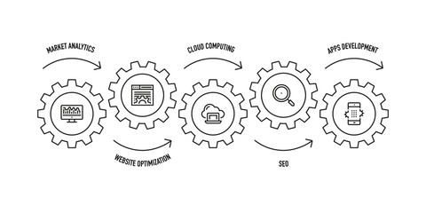 SEO AND DEVELOPMENT LINE ICON