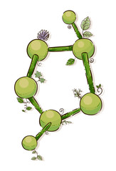 Canvas Print - Plant Molecule Illustration