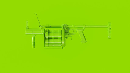 Wall Mural - Green Grenade Launcher 3d Illustration 3d Rendering