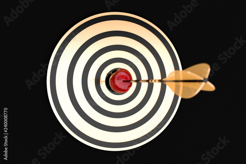 Golden Arrow Hit The Apple On A Gold Target On A Black Background Buy This Stock Illustration And Explore Similar Illustrations At Adobe Stock Adobe Stock
