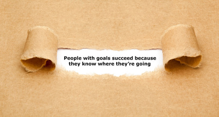 Wall Mural - People With Goals Succeed Inspirational Quote