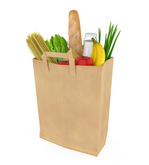 Wall Mural - Groceries Bag Isolated