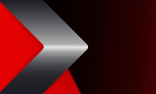 Geometric Red, Black Background With An Arrow Of A Metal Shade.