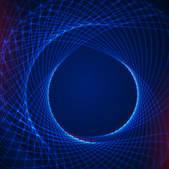 Poster - Abstract background with a colorful dynamic wave.