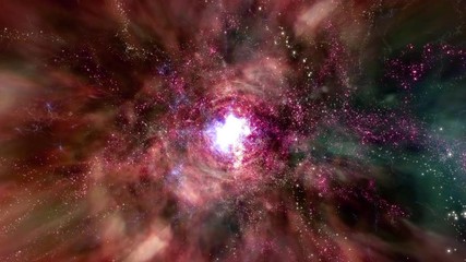 Wall Mural - Space 2417: Traveling through a wormhole in deep space (Loop).