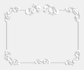 3d beautiful calligraphic frame