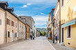 street in old town in mountains of Montenegro, 