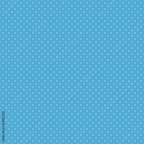 Polka Dots Seamless Pattern White Polka Dots On Light Blue