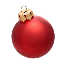 Christmas Red Bauble Isolated