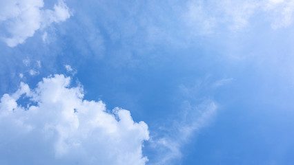 fluffy blue cloud in Clearing day and Good weather in the morning