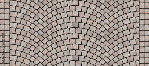 Fotografía Road curved cobblestone texture 092