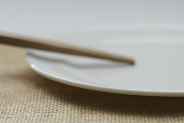 chopsticks and plate