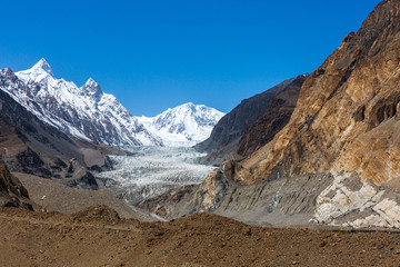 Wall Mural - Passu Glacier. Karakorum region. Passu Peak is situated in the back side of the glacier.Northern Pakistan.