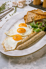 Sticker - Fried eggs with tomatoes and toast