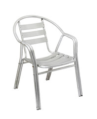 Wall Mural - aluminum chair (with clipping path) isolated on white background