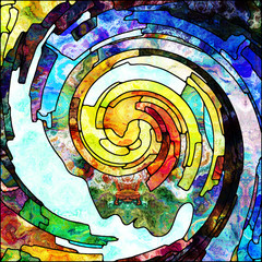 Wall Mural - Illusion of Spiral Color