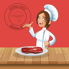 Poster - happy chef or cook icon image