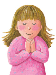 Little girl praying