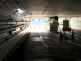 Fototapeta Perspektywa 3d - entry car park tunnel and cashier station