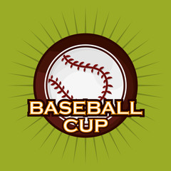 Sticker - baseball related icons image