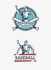 Sticker - baseball related icons image