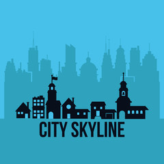 Sticker - city skyline image 