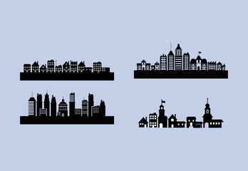 Sticker - city skyline image 