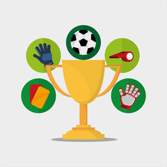 Poster - soccer football related icons image