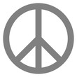 © visart - Peace symbol icon - medium gray simple, isolated - vector