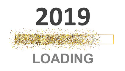 Wall Mural - Gold Blaster Load Bar 2019. Expectation of the holiday – vector for stock