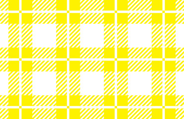 yellow and white tartan plaid pattern.Vector illustration.