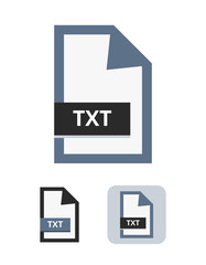 Aufkleber - Txt file flat vector icon. Symbol of TXT – a text file only for plain text isolated on a white background.